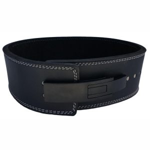 Embossed Black Lever Belt, Steel buckle, 13MM - IPF Approved