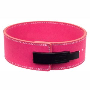 Pink Lever Belt, 10 MM, Steel Buckle - IPF Approved