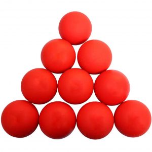 Pack of 10 Lacrosse/Massage Balls, Ø 69MM - Red