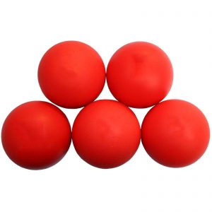 Pack of 5 Lacrosse/Massage Balls, Ø 69MM - Red