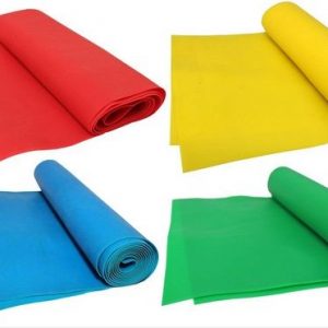 Rehab Extra Thin Resistance Band - Full Set of 4, (Different Widths) - 1.5M Long