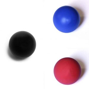 Pack of 3 Mixed Colored Lacrosse Balls - Red, Black, Blue