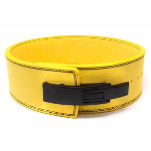 Yellow Lever Belt, Steel buckle, 13MM - IPF Approved